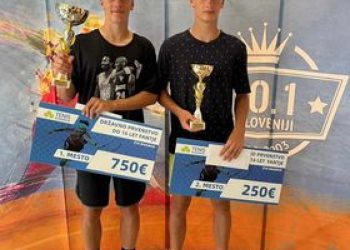 Mark državni prvak, Liam podprvak v tenisu U-16