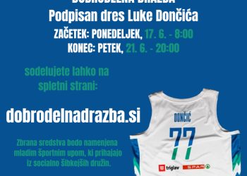 Na dobrodelni dražbi dres Luke Dončića s podpisom