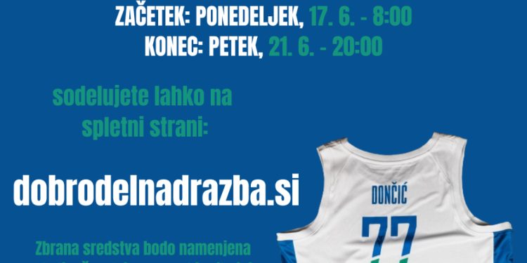 Na dobrodelni dražbi dres Luke Dončića s podpisom