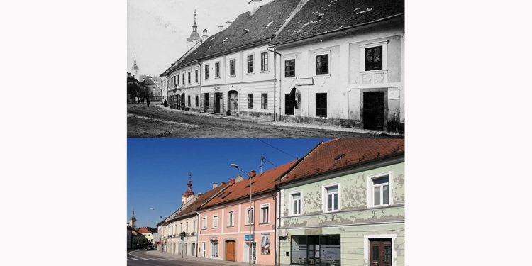 Strnjen niz hiš na Trgu svobode