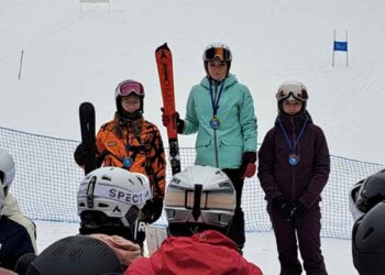 Nika Kampl na področnem smučarskem tekmovanju osnovnih šol Podravja druga