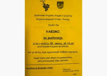 Vabilo na pustovanje KS Vrhole – Preloge