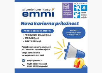 Prosta delovna mesta: Aluminium Kety Emmi