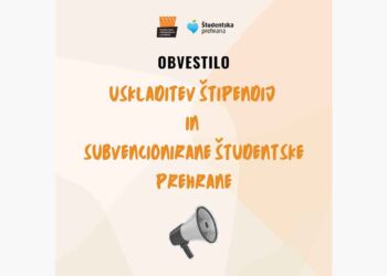 Uskladitev štipendij in subvencije za študentsko prehrano