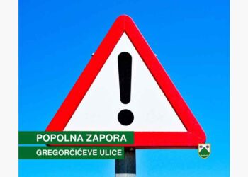 Obvestilo o popolni zapori Gregorčičeve ulice v Poljčanah