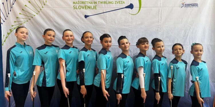 6 zlatih in 4 srebrna priznanja za Twirling klub Sašo