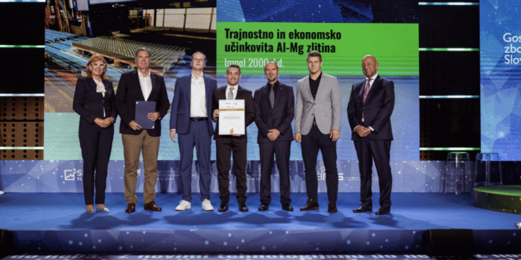 Impol prejel zlato priznanje GZS za vrhunsko inovacijo ECO-AlMag6