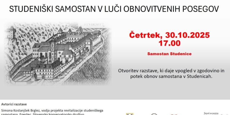 V Samostanu Studenice bodo predstavili obnovitvena dela