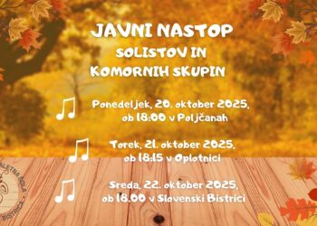 SKUPNI JAVNI NASTOP SOLISTOV IN KOMORNIH SKUPIN