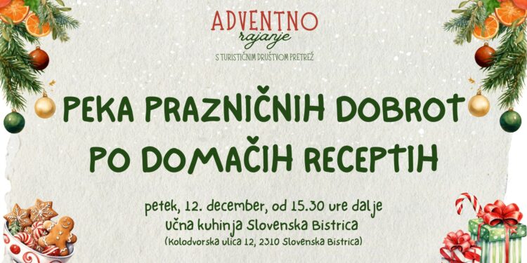 Peka prazničnih dobrot s TD Pretrež