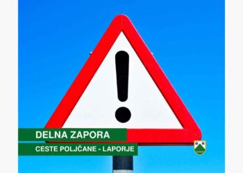 Delna zapora ceste Poljčane – Laporje