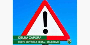 Delna zapora ceste Bistriška cesta – Druškovič