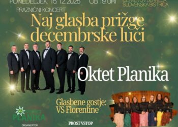 Koncert Okteta Planika: Naj glasba prižge decembrske luči