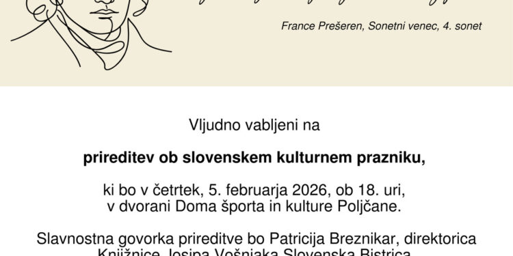 Vabljeni na prireditev ob kulturnem prazniku v Poljčane