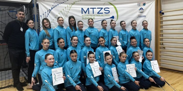 Twirling klub Sašo uspešno začel leto 2026