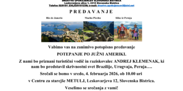 Predavanje: Potepanje po Južni Ameriki