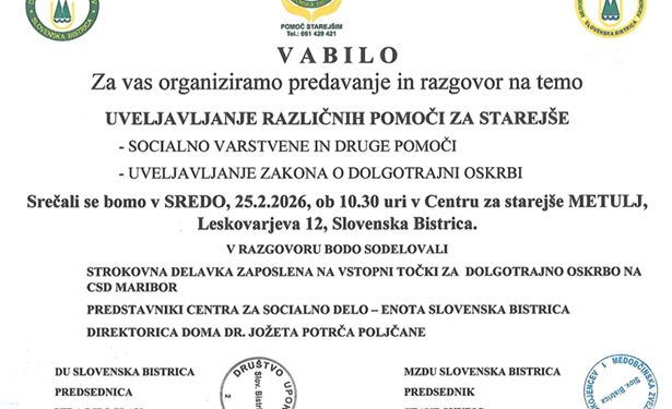 Uveljavljanje različnih pomoči za starejše