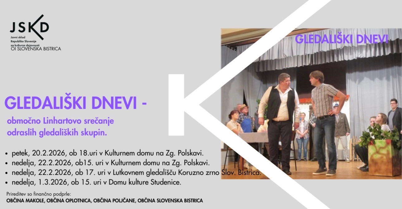 Gledališki dnevi 2026: praznik ljubiteljskega gledališča