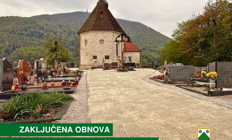 Končana obnova tlakovane poti na pokopališču v Studenicah