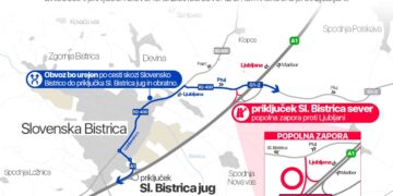 Zapora priključka Slovenska Bistrica sever podaljšana do konca maja