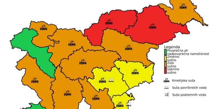 Zaradi suše pozivajo k racionalni porabi vode