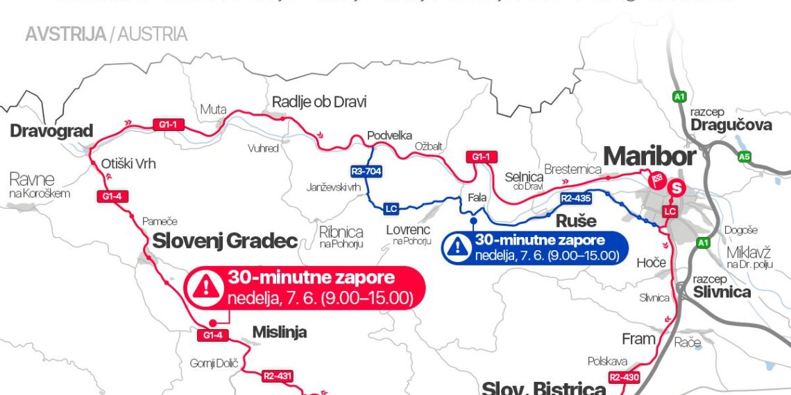 Občasne 30 minutne zapore zaradi Maratona okoli Pohorja