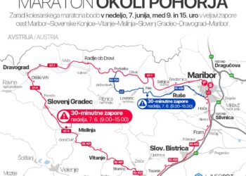 Občasne 30 minutne zapore zaradi Maratona okoli Pohorja