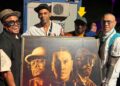 Flameous z ognjenim portretom navdušil člane skupine Black Eyed Peas