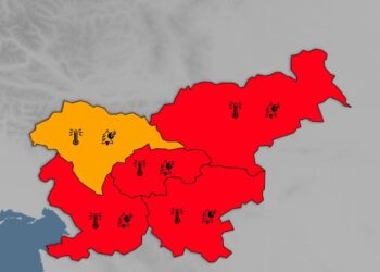 Zaradi vročinskega vala od danes rdeče opozorilo