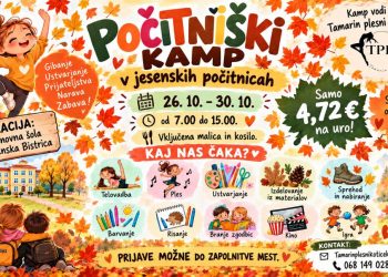 Med jesenskimi počitnicami v Slov. Bistrici počitniški kamp za otroke